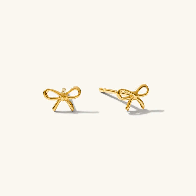Tiny Bow Stud Earrings 9