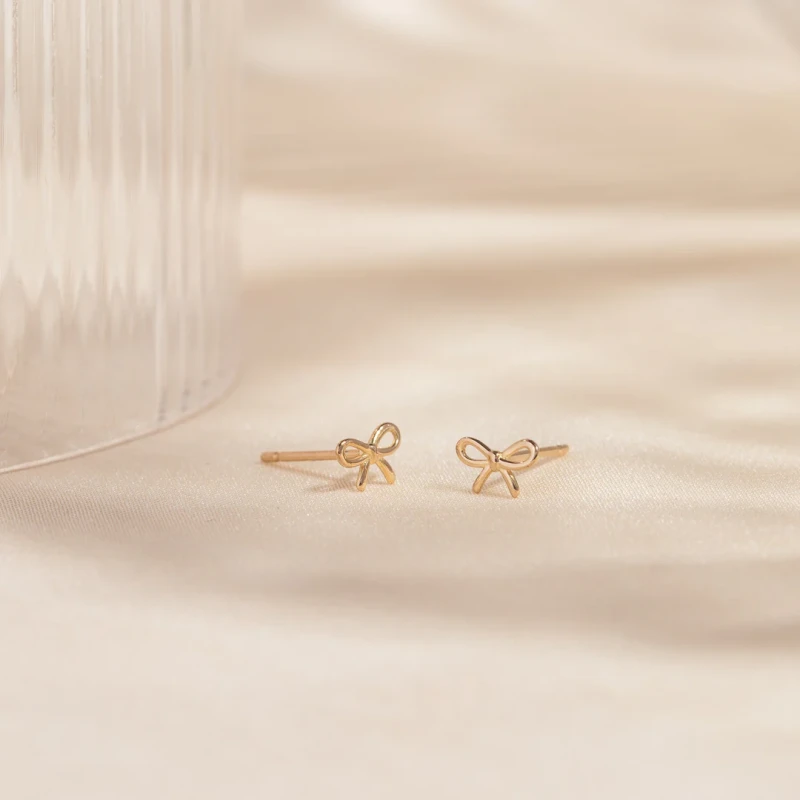 Tiny Bow Stud Earrings 15