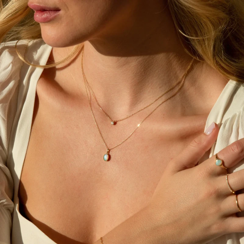 Oval Opal Necklace 4