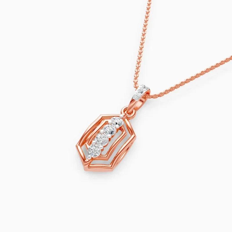 9kt Diamond Frame Pendant 4