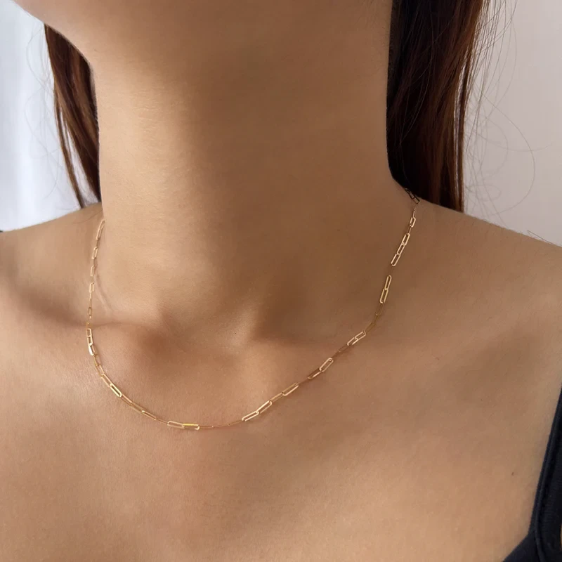 9kt paperclip chain 2