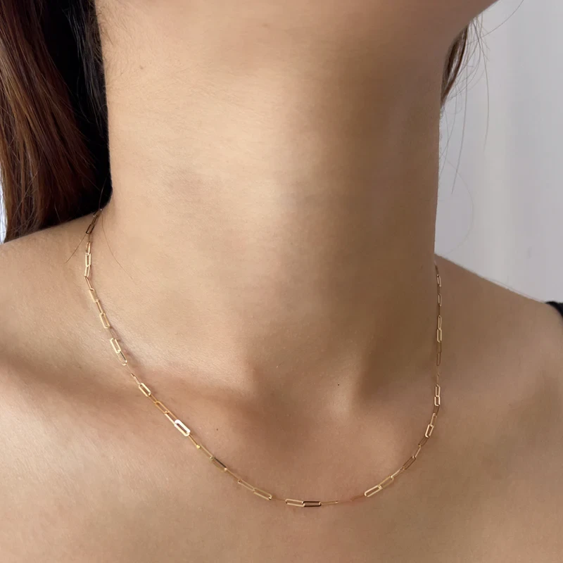 9kt paperclip chain 3