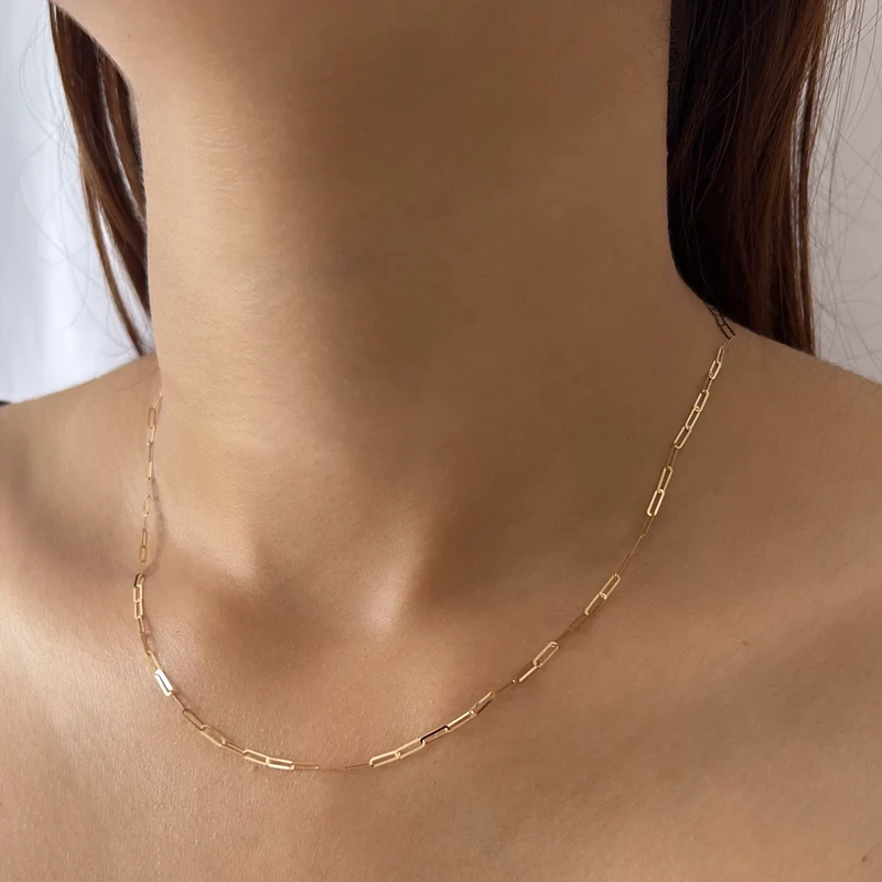 9kt paperclip chain 4