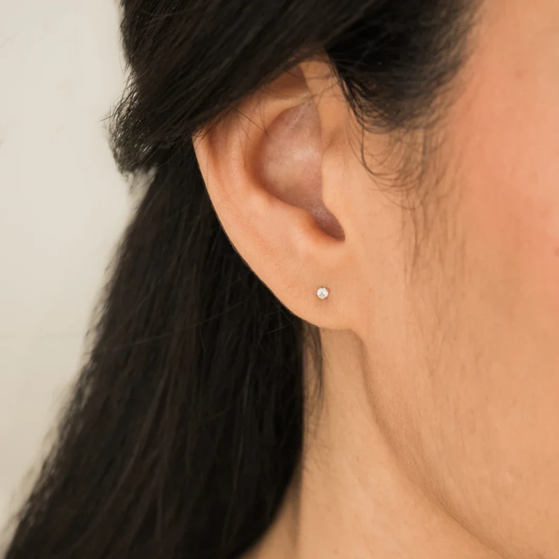 Tiny Screwback Stud Earrings - 9k Solid Gold 3