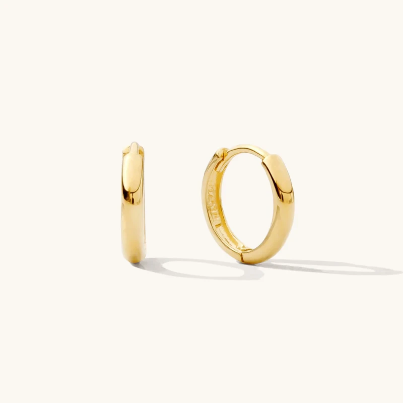 Huggie Hoop Earrings - 9k Solid Gold