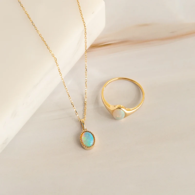 Oval Opal Necklace 5